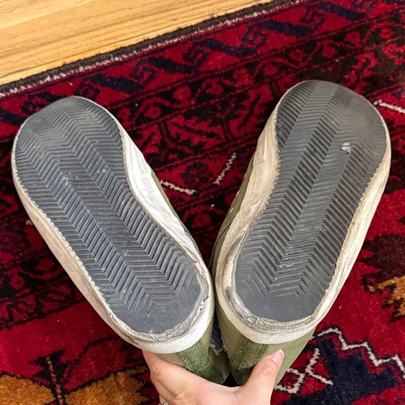 Golden Goose Green High-Top Sneakers with Silver Star Pre-Loved Condition - Picture 9 of 14